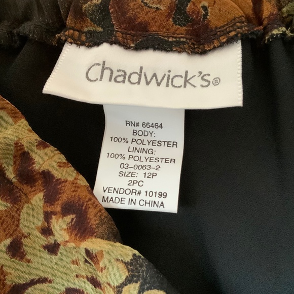 Chadwick‘s Vintage Black Floral Skirt NWOT - Picture 5 of 6